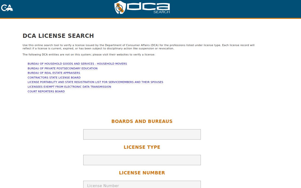 Seal Beach residents directory California professional license search